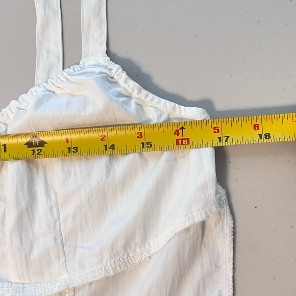 Dainty Cottagecore Sz L Boho Prairie Milkmaid Button Front Crop Top - Picture 6 of 9